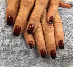 Black And Red Ombre Dip Nails Burgundy And Black Ombre Dip Power Nails By Kayla Le Nail Designs Ombre Nails Nails