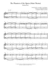 This is an intermediate song and requires a lot of practice to play well. The Phantom Of The Opera Main Theme By Phantom Of The Opera Piano Sheet Music Rookie Level