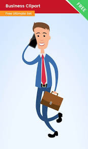 A Transparent Business Clipart Made In A Modern Flat Design This Businessman With A Phone And A Suitcas Business Vector Illustration Clip Art Vector Character