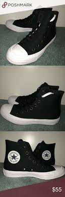 Black And White Converse Womens Size 7 Black High Top Converse Size 7 Brand New Never Worn Black White High Top Chuck Taylor Converse W Black High Top Converse Black High Tops Converse High Tops