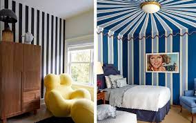 Does using laser level help for painting stripes? 20 Chic Striped Walls Photos Of Rooms With Striped Walls