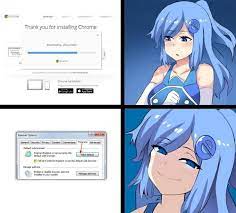 Use Ie As Default Browser Explorer Chan Explorer Tan Internet Explorer Meme Anime Memes Cartoon Memes