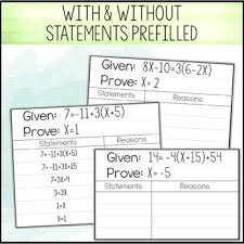 This navigation system is still under development. Algebraic Proof Activity High School Geometry Proofs Distance Learning Ready