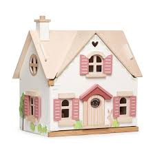 Case delle bambole in legno. Cottage Inglese Casa Delle Bambole Legno Naturale Tender Leaf Il Gatto Blu