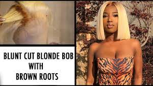 Check spelling or type a new query. How To Blunt Cut Bob Brown Roots On Blonde 613 Hair Ft Ywigs Com Youtube