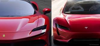 Comparing The Ferrari Sf90 Stradale Phev Vs Next Gen Tesla Roadster Tesla Roadster Tesla Super Cars