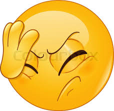 Emoticon Placing Hand On Head Face Stock Vector Colourbox Available in png and svg formats. emoticon placing hand on head face
