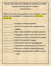 Tagalog funny trivia questions and answers for adults. Filipino 3 Quiz 2 Worksheet
