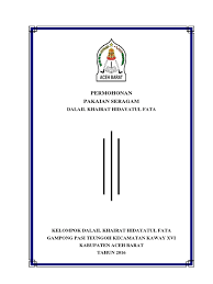 1 ( satu ) berkas. Cover Kelompok Tani Jumpa Puteh