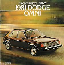 Details About 1981 Dodge Omni Dealer Sales Brochure Catalog With Color Chart Euro Sedan 81