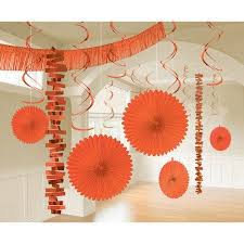 Orange Party Decoration Kit 18pcs Walmart Com In 2020 Red Party Decorations Chinese New Year Decorations Decoration Kit
