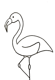 The rest of the flamingo has the characteristics of those living on the water: How To Draw A Flamingo Easy Step By Step Drawing Tutorial Easy Animal Drawings Summer Drawings Drawings