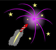 Begin by drawing a rectangle, tilted at a diagonal angle. Drawing Cartoon Fireworks