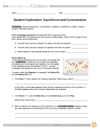 Download student exploration equilibrium and concentration answers quizlet. Student Exploration Equilibrium And Concentration Doc Template Pdffiller