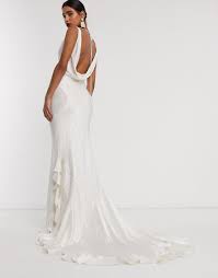Ghost Willow Wedding Dress With Flutter Train White Modesens Stunning Wedding Dresses Wedding Dresses Affordable Wedding Gown
