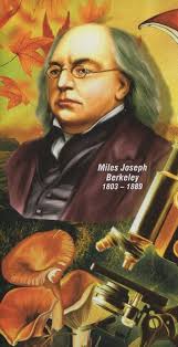 Mushrooms Mycologists Miles Joseph Berkeley Sov. Sheet of 3 Stamps MNH