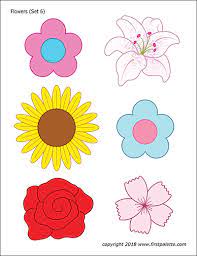 Roses, lilies, sunflowers and many more. Flowers Free Printable Templates Coloring Pages Firstpalette Com