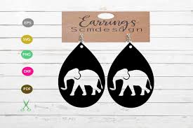 This is an instant digital download, not physical product. Elephant Earrings Graphic By Scmdesign Creative Fabrica