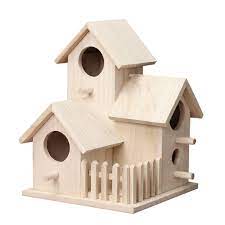 Bird house from a natural log. Weite Wooden Bird House Natural Wood Decorative Birdhouse Hanging Large Birds Nest Dox Crafts For Bluebird Finch Wren Chickadee Woodpecker Wild Birds Brown Amazon In Garden Outdoors