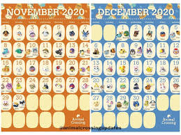 Animal Crossing 2020 New Horizons Pour Nintendo Switch Passage D Animaux Calendrier Anniversaire Anniversaire