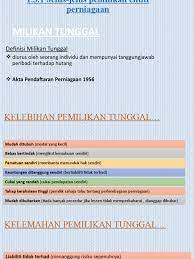 These sentences come from external sources and may not be accurate. Pp Pemilikan Tunggal Perkongsian