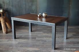 Brocantetendance création meuble industriel sur mesure en bois mètal , table industrielle , armoire industrielle, meuble tv industriel , table basse industrielle, buffet industriel. Table Style Industriel En Bois Et Metal Alpos Fabrication Artisanale