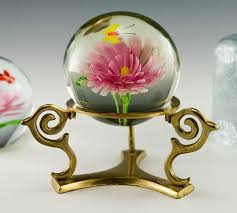 Juvale glass red rose in gift box, flower paperweight and home decor (4 x 4.6 in.) 3.5 out of 5 stars. Flower And Butterfly Art Glass Paperweight With Brass Stand Glass Paperweights Glass Art Paperweights