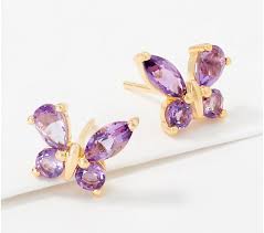Browse two butterfly collection on van cleef & arpels® official website. Affinity Gems Butterfly Earrings 14k Plated Sterling Silver Qvc Com