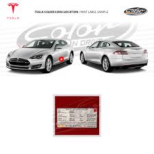 Tesla Color Code Location Paint Label Sample Tesla Coding Color Coding