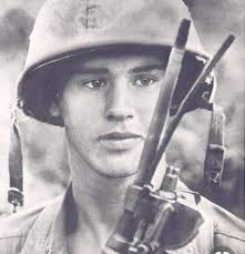 US Marine using M2 .50 cal in Vietnam War near Khe Sanh