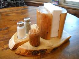 Wooden Napkin Holder With Salt And Pepper Shakers Wood Napkin Holder Rustic Napkins Napkin Holder