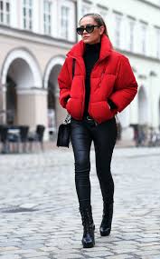 Todays Outfit Red Puffer Jacket Tap Link Now To Find The Products You Deserve We Believe Hugely That Puffer Jacket Outfit Red Puffer Jacket Colorful Jacket
