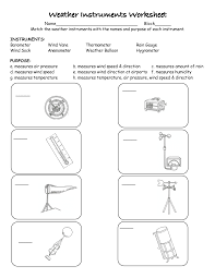 Weather Instruments Printable Worksheets Teaching Weather
