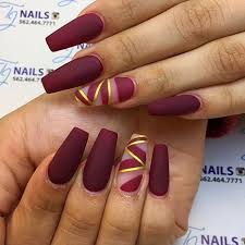 Maroon is an amazing color. The Best Coffin Nails Ideas That Suit Everyone Top Fashion News