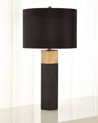 Jamie Young Shagreen Table Lamp With Shade Black Table Lamps Shagreen Table Table Lamp Design