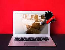 Free Discounted Laptop For Sale Mockup In Psd Laptops For Sale Psd Mockup