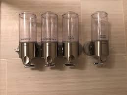 Amazonsmile Simplehuman Triple Wall Mount Shower Pump 3 X 15 Fl Oz Shampoo And Soap Dispensers Stainle Shower Soap Dispenser Shampoo Dispenser Simplehuman