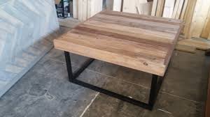 Reclaimed Wood Coffee Table 40x40 With Black Square Base Coffee Table Wood Reclaimed Wood Coffee Table Handcrafted Dining Table