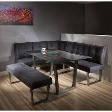 Luxury 8 Seater Grey Suede Corner L Bench Chair Glass Top Dining Set 4 Corner Dining Table Corner Dining Table Set Corner Bench Dining Table