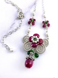Ruby Bloom Necklace