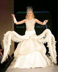 6 Crazy Wedding Dresses The Inspired Bride Funny Wedding Dresses Crazy Dresses Worst Wedding Dress