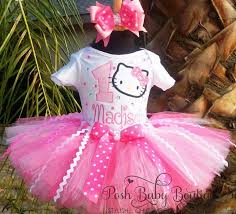 1st Birthday Hello Kitty Birthday Dress For 1 Year Old Pink Blinged Shimmer Hello Kitty Birthday Girls Tutu Outfit Manualidades Hello Kitty Vestidos Bordados Para Nina