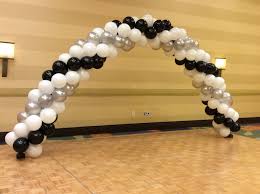 Black And White Balloons Arch Black Silver White Balloon Arch Balloon Centerpieces Balloon Arch Silver Balloon
