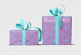 Christmas Gift Boxes Wrapping Paper Mockup Free Package Mockups In 2020 Christmas Gift Box Christmas Gift Packaging Paper Mockup