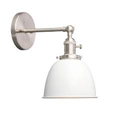 Vintage industrial rustic steampunk brushed metal water pipe wall lights • great era for great evolution, design your house with a traditional classic style lamps. Phansthy Industrial Wall Light With On Off Switch Retro Wall Lamp With Dome Metal Shade E27 Indoor Wall Lighting Fixtures For Kitchen Bedroom Living Room White Buy Online In Saint Vincent And
