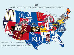 Ranking every college basketball team from no. Map Most Hated College Basketball Team In Every State