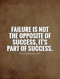 Failure Is Part Of Success Failure Is Not The Opposite Of Success It S Part Of Success Picture Quotes Failure Quotes Creativity Quotes Brainy Quotes