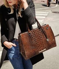 Brahmin Melbourne Collection Finley Leather Crocodile Embossed Carryall Satchel Tote Bag Dillard S Leather Shoulder Handbags Handbag Outfit Brahmin Handbags