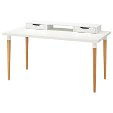 Linnmon Hilver Table White Bamboo 59x29 1 2 Ikea In 2020 Ikea White Desk Ikea Ikea Desk
