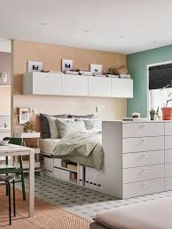 Platsa White Fonnes Bed With 10 Drawers Ikea Bed Frame Ikea Home